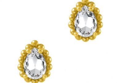 Σκουλαρίκια Από Ασήμι 925 Επιχρυσωμένο Με Swarovski EX49220 - AMOR AMOR - 