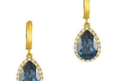 Σκουλαρίκια Από Ασήμι 925 Επιχρυσωμένο Με Swarovski EX49235 - AMOR AMOR - 