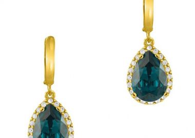 Σκουλαρίκια Από Ασήμι 925 Επιχρυσωμένο Με Swarovski EX49238 - AMOR AMOR - 