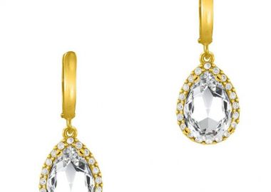 Σκουλαρίκια Από Ασήμι 925 Επιχρυσωμένο Με Swarovski EX49241 - AMOR AMOR - 