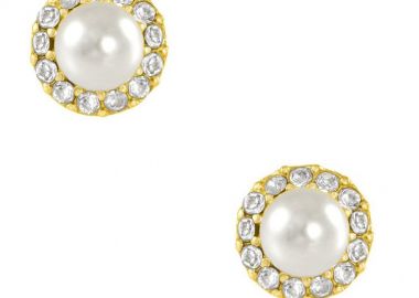 Σκουλαρίκια Από Ασήμι 925 Επιχρυσωμένο Με Swarovski EX49487 - AMOR AMOR - 