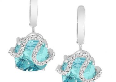 Σκουλαρίκια Από Ασήμι 925 Επιπλατινωμένο Με Swarovski EX43201 - AMOR AMOR - 