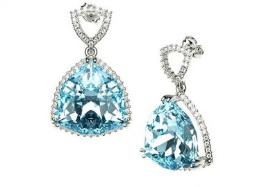 Σκουλαρίκια Από Ασήμι 925 Επιπλατινωμένο Με Swarovski EX43202 - AMOR AMOR - 