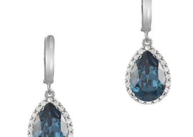 Σκουλαρίκια Από Ασήμι 925 Επιπλατινωμένο Με Swarovski EX49234 - AMOR AMOR - 