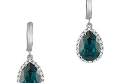 Σκουλαρίκια Από Ασήμι 925 Επιπλατινωμένο Με Swarovski EX49237 - AMOR AMOR - 