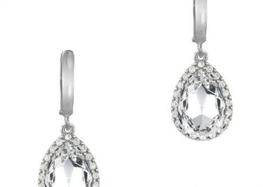 Σκουλαρίκια Από Ασήμι 925 Επιπλατινωμένο Με Swarovski EX49240 - AMOR AMOR - 