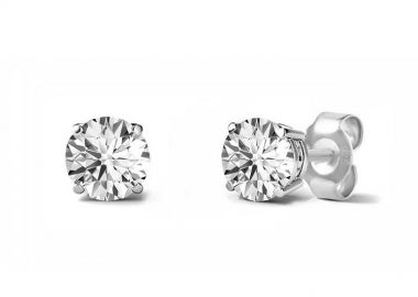 Σκουλαρίκια Από Ασήμι 925 Μονόπετρο 2 mm SU48359 - AMOR AMOR - 