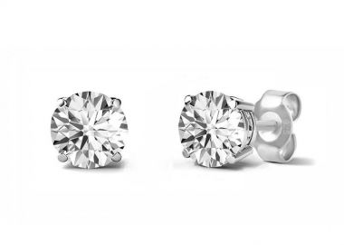 Σκουλαρίκια Από Ασήμι 925 Μονόπετρο 3 mm SU48361 - AMOR AMOR - 