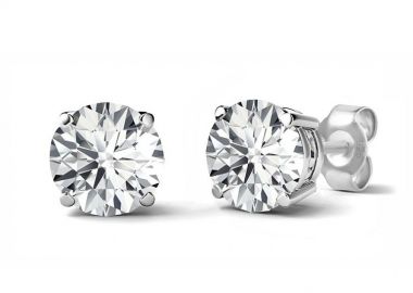 Σκουλαρίκια Από Ασήμι 925 Μονόπετρο 5 mm SU48365 - AMOR AMOR - 