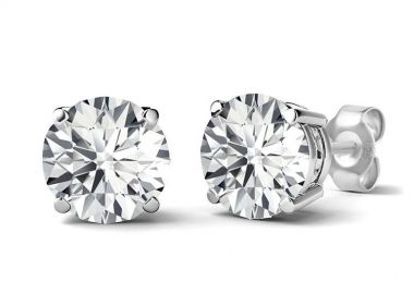 Σκουλαρίκια Από Ασήμι 925 Μονόπετρο 6 mm SU48367 - AMOR AMOR - 