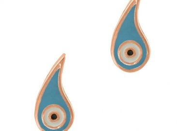 Σκουλαρίκια Από Ασήμι 925 Ροζ Επιχρυσωμένο Με Ματάκι EX49230 - AMOR AMOR - 