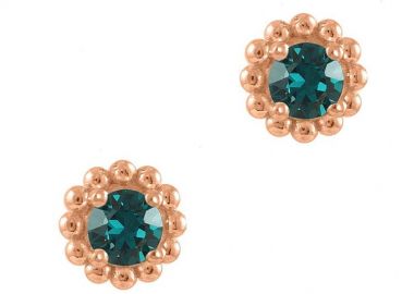 Σκουλαρίκια Από Ασήμι 925 Ροζ Επιχρυσωμένο Με Swarovski EX49215 - AMOR AMOR - 