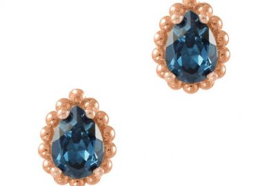 Σκουλαρίκια Από Ασήμι 925 Ροζ Επιχρυσωμένο Με Swarovski EX49218 - AMOR AMOR - 