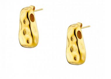 Σκουλαρίκια Από Ατσάλι Επιχρυσωμένο 24Κ AS40102 - AMOR AMOR - 