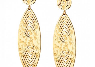 Σκουλαρίκια Από Ατσάλι Επιχρυσωμένο 24Κ AS40120 - AMOR AMOR - 