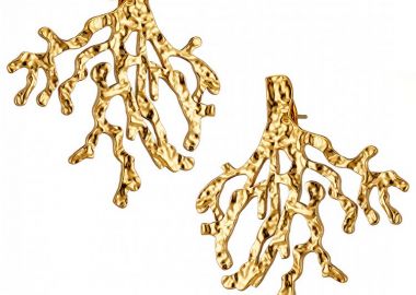 Σκουλαρίκια Από Ατσάλι Επιχρυσωμένο 24Κ AS40130 - AMOR AMOR - 