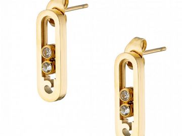 Σκουλαρίκια Από Ατσάλι Επιχρυσωμένο 24Κ AS40138 - AMOR AMOR - 