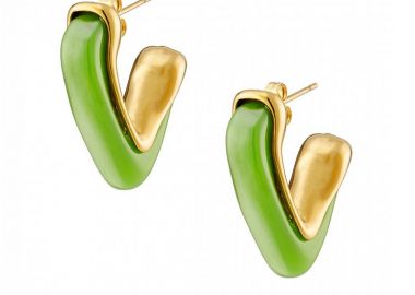 Σκουλαρίκια Από Ατσάλι Επιχρυσωμένο 24Κ AS40147 - AMOR AMOR - 