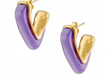 Σκουλαρίκια Από Ατσάλι Επιχρυσωμένο 24Κ AS40148 - AMOR AMOR - 