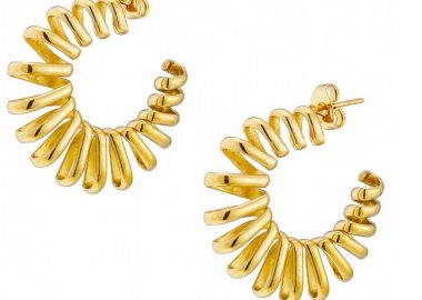 Σκουλαρίκια Από Ατσάλι Επιχρυσωμένο 24Κ AS40182 - AMOR AMOR - 