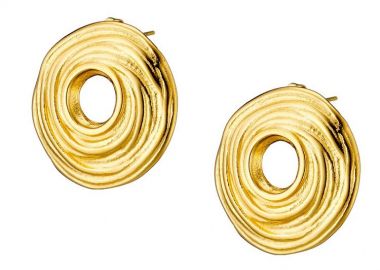 Σκουλαρίκια Από Ατσάλι Επιχρυσωμένο 24Κ AS45183 - AMOR AMOR - 