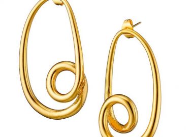 Σκουλαρίκια Από Ατσάλι Επιχρυσωμένο 24Κ AS45189 - AMOR AMOR - 