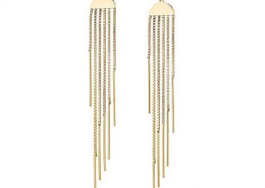 Σκουλαρίκια Από Ατσάλι Επιχρυσωμένο 24Κ AS47882 - AMOR AMOR - 