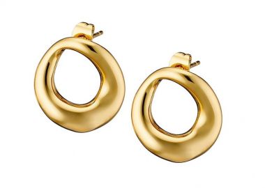 Σκουλαρίκια Από Ατσάλι Επιχρυσωμένο 24Κ AS47961 - AMOR AMOR - 