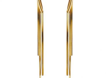 Σκουλαρίκια Από Ατσάλι Επιχρυσωμένο 24Κ AS47976 - AMOR AMOR - 