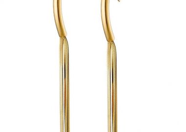 Σκουλαρίκια Από Ατσάλι Επιχρυσωμένο 24Κ AS47978 - AMOR AMOR - 