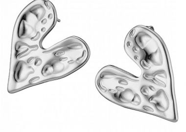 Σκουλαρίκια Από Ατσάλι Καρδιά AS40133 - AMOR AMOR - 