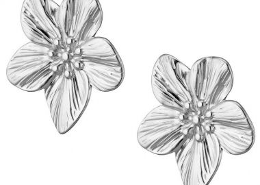 Σκουλαρίκια Από Ατσάλι Λουλούδια AS45176 - AMOR AMOR - 