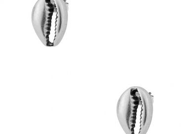 Σκουλαρίκια Από Ορείχαλκο Επαργυρωμένο Με Κοχύλι PF42421 - AMOR AMOR - 