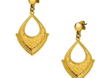 Σκουλαρίκια Από Ορείχαλκο Επιχρυσωμένο 24Κ AA47196 - AMOR AMOR - 