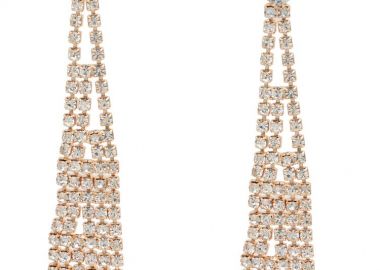 Σκουλαρίκια Από Ορείχαλκο Επιχρυσωμένο 24K Με Ζιργκόν MI48448 - AMOR AMOR - 