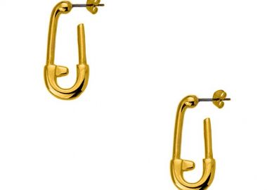 Σκουλαρίκια Από Ορείχαλκο Επιχρυσωμένο 24Κ Παραμάνα PF47468 - AMOR AMOR - 