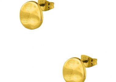 Σκουλαρίκια Από Ορείχαλκο Επιχρυσωμένο 24Κ PF42415 - AMOR AMOR - 