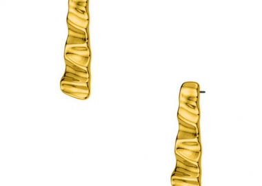 Σκουλαρίκια Από Ορείχαλκο Επιχρυσωμένο 24Κ PF47165 - AMOR AMOR - 