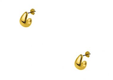 Σκουλαρίκια Από Ορείχαλκο Επιχρυσωμένο 24Κ PF47620 - AMOR AMOR - 