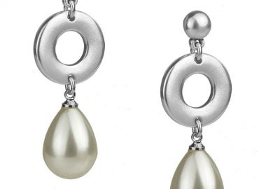 Σκουλαρίκια Από Ορείχαλκο Με Μαργαριτάρι AA45066 - AMOR AMOR - 