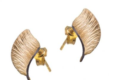 Σκουλαρίκια ασημένια 925 γυνακεία με επιχρύσωμα 24 καρατίων -  - 