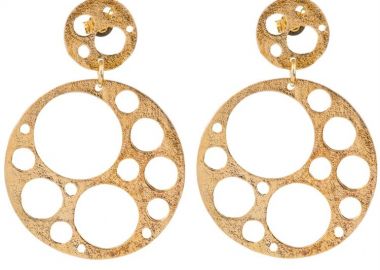 Σκουλαρίκια ασημένια 925 γυνακεία με επιχρύσωμα 24 καρατίων χειροποίητα -  - 