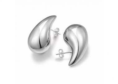 Σκουλαρίκια Chunky Drops Extra Small Από Ατσάλι MI47956 - AMOR AMOR - 