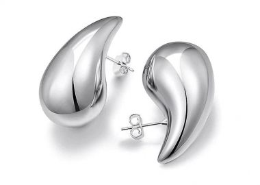 Σκουλαρίκια Chunky Drops Small Από Ατσάλι MI47839 - AMOR AMOR - 