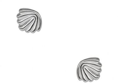 Σκουλαρίκια Chunky Shells Από Ατσάλι MI43394 - AMOR AMOR - 