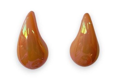 σκουλαρίκια coloured Drops πορτοκαλί - PerfectDress.gr - 