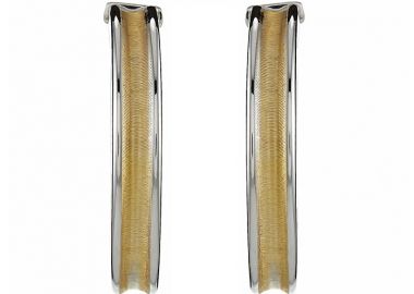 Σκουλαρίκια Δίχρωμα Κ14 - 09114 -  - 