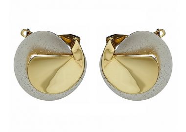 Σκουλαρίκια Δίχρωμα Κ14 - 09160 -  - 