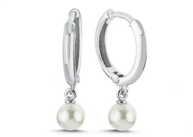 Σκουλαρίκια γυναικεία Paraxenies από ασήμι 925 κρικάκια με πέρλες εξαιρετικής ποιότητας SL068 -  - 