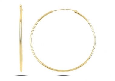 Σκουλαρίκια γυναικεία Paraxenies από επιχρυσωμένο ασήμι 925 κρίκοι 4cm SL115 -  - 